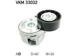 Skf Vkm 33032 Tendicinghia, Cinghia Trapezoidale Dentata Oe 1613840080 Compatibile Con Berlingo, C4, Jumper, Jumpy, Xsara, Ducato, Scudo, 206, 306, 307, Boxer, Expert, Partner