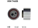 Skf Vkm 74608 - Oe 0K551 12 700B Puleggia Tenditore, Cinghia Di Distribuzione Per Carnival I (Up), Carnival Ii (Gq)
