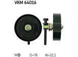 Skf Vkm 64016 - Puleggia Folle Oe 0K552 15P13, Cinghia A V Per Carnival I (Up), Carnival Ii (Gq)