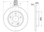 Hella 8DD 355 105-971 - Oe 1684210112 Disco Freno Per Classe A (W168)