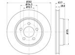 Hella 8DD 355 119-241 - Oe 52109938AB Disco Freno Per Cherokee (Kk)