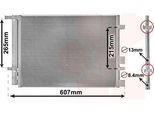 Van Wezel 82005244 - Oe 97606 1J000 Condensatore Aria Condizionata Con Essiccatore Per I20 (Pb)