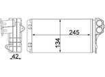 Mahle Ah 88 000S - Oe 6448G3 Scambiatore Di Calore, Riscaldatore Per Xsara, 206 (2A/C), 206 Cc (2D), 206 Van, 206 (2E/K), 206 Sw (2E/K)