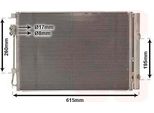 Van Wezel 82005269 - Oe 97606 1R000 Condensatore Aria Condizionata Con Essiccatore Per Accent Iv (Rb), I20 (Pb), Rio Iii (Ub)