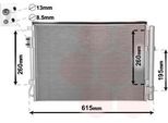Van Wezel 82005207 - Oe 97606 2V000 Condensatore Aria Condizionata Con Essiccatore Per Veloster (Fs), Rio Iii (Ub)