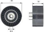 Gates T42188 - Oe 0830 52 Puleggia Folle, Cinghia Di Distribuzione Per C2 (Jm), C3 I (Fc, Fn), C4 (La), C4 I (Lc), 1007 (Km), 206 (2A/C), 206 Sw (2E/K), 307, 307 Sw (3H)