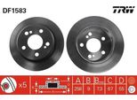 Trw DF1583 - Disco Freno Oe F3501110 Per Classe C (W202), Classe C (S202), Classe E (W124), Classe E (C124), Classe E (S124)