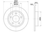 Hella 8DD 355 103-231 - Oe 3415598 Disco Freno Per MX-6 (Gd), MX-6 (Ge), Premacy (Cp), Xedos 6 (Ca)