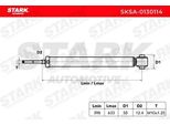 Stark SKSA-0130114 - Ammortizzatore Oe 553101C000, Asse Posteriore Per Getz (Tb)
