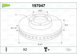 Valeo 197047 - Oe 1613819880 Disco Freno, Asse Anteriore Per C1 (Pm, Pn), C1 Ii (Pa, Ps), 108, Aygo (B1), Aygo (B4)