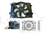 Nrf 47285 - Ventola Radiatore Oe 253801F250 Per Tucson (Jm), Sportage (Je, Km)