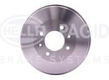 Hella 8DT 355 301-231 - Oe 424724 Tamburo Del Freno Per Berlingo, Xsara, Zx (N2), 306, 405 Ii, 406, Partner, Partner (5, G), Partner Origin (G), Partner Tepee