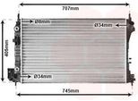 Van Wezel 37002341 - Radiatore Oe 51770411, Raffreddamento Motore Per Croma, Vectra C (Z02), Signum (Z03)
