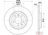 Japanparts DP-0605C - Oe 4246P9 Disco Freno, Asse Posteriore Per C5 Iii (Rd), C5 Iii (Rw), 407, 407 Sw (6D, 6E), 508 (8D), 508 (8E), 607 (9D, 9U), Rcz