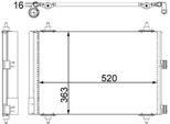 Mahle Ac 447 000S - Condensatore Aria Condizionata Oe 6455CN Con Essiccatore Per Berlingo, Xsara, Partner, Partner (5, G)