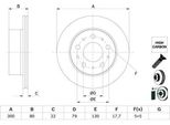 Bosch 0 986 479 E02 - Oe 16 124 357 80 Disco Freno Per Jumper, Ducato, Boxer