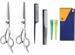 Inf Set Di Forbici Da Parrucchiere Regolabili Con Accessori, 7 Pezzi