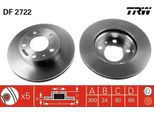Trw DF2722 - Disco Freno Oe 4246 K2 Per Jumper, Ducato, Boxer