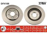 Trw DF4106 - Disco Freno Oe XR858224 Per S-Type (X200), Xj (X350, X358)