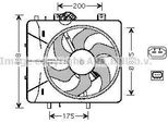 Prasco CN7527 - Ventola Radiatore Oe 1253C6 Per C3 Ii (Sc), C3 I (Fc, Fn), C2 (Jm), C2 Enterprise (Jg), C3 Pluriel (Hb)