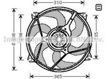 Prasco CN7530 - Ventola Radiatore Oe 1253C8 Per Berlingo, Xsara, Partner, Partner (5, G), Partner Origin (G), Partner Tepee