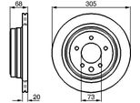 Bosch 0 986 478 660 - Disco Freno Oe Jlm 12428 Per Xj (X308), Xj Coupé, Xjsc (X27), XK8 (X100), Xk (X150)