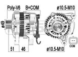 Era 209386A - Alternatore Oe 5705 Cw Per C3 Pluriel (Hb), C2 (Jm), C2 Enterprise (Jg), C3 I (Fc, Fn), C3 Ii (Sc), 1007 (Km), 207 (Wa, Wc), 207 Sw (Wk)