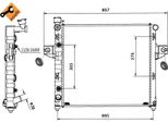 Nrf 58112 - Radiatore Oe 52079428, Raffreddamento Motore Per Grand Cherokee Ii (Wg, Wj)