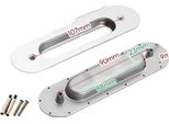 Inf Maniglia Incassata Per Porta A Scomparsa In Acciaio Inox 14X3X0 9Cm Set 2 Pezzi D'argento