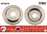 Trw DF4878 - Disco Freno Oe 52008184AB Per Grand Cherokee I (Zg, Zj), Wrangler I (Sj, Yj), Wrangler Ii (Tj)