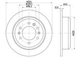 Hella 8DD 355 114-041 - Oe 584114D000 Disco Freno Per Carnival Iii (Vq), Carnival Ii (Gq)