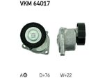 Skf Vkm 64017 - Oe 0K551 15981B Puleggia Tenditore, Cinghia A V Per Carnival I (Up), Carnival Ii (Gq)