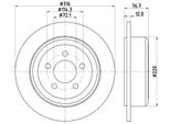 Hella 8DD 355 122-221 - Disco Freno Oe 2AMV9250AA Per Cherokee (Kk)