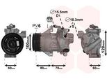 Van Wezel 5300K618 - Compressore Aria Condizionata Oe 88310 0D232 Per Yaris (P9), Auris (E15)