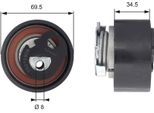 Gates T43200 - Puleggia Tenditore Oe 0829 F9, Cinghia Di Distribuzione Per C5 Iii (Rd), C5 Iii (Rw), C6 (Td), S-Type (X200), Xf (X250), Xj (X350, X358), Xj (X351), Discovery Iii (L319), Discovery Iv (L319), Range Rover Iv (L405), Range Rover Sport (L320), Range Rover Sport (L494), 407, 407 Sw (6D, 6E), 607 (9D, 9U)