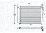 Magneti Marelli 350203952000 - Oe 97606 07000 Condensatore Aria Condizionata Con Essiccatore Per Picanto (Sa)