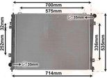 Van Wezel 83002162 - Oe 25310 1D200 Radiatore, Raffreddamento Motore Per Carens Iii (Un)