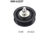 Skf Vkm 61037 - Oe 88440 0D010 Puleggia Folle, Cinghia A V Per Yaris (P9), Yaris (P1)