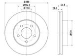 Hella 8DD 355 127-901 - Disco Freno Oe 52128247AA Per Cherokee (Kj)