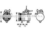 Prasco KAK121 - Compressore Aria Condizionata Oe 9770107100 Per I10 (Pa), Picanto (Sa)