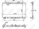 Nrf 53056 - Oe 253104 D600 Radiatore, Raffreddamento Motore Per Carnival Iii (Vq)