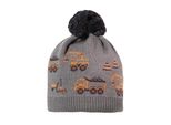 StrickmüTze Maximo, Jungen, Gr. 55, GrüN (Khaki Grau), Strick, Baumwolle, Gemustert, Mehrfarbig, MüTzen StrickmüTze, Baumwolle, GefüTtert, Kontrastfarbener Bommel, Motiv