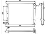 Nrf 53058 - Oe 25310 2K050 Radiatore, Raffreddamento Motore Per Soul (Am)