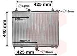 Van Wezel 40002358 - Oe 1330X2 Radiatore, Raffreddamento Motore Per C5 Iii (Rd), C5 Iii (Rw), 407, 407 Sw (6D, 6E), 508 (8D), 508 (8E)