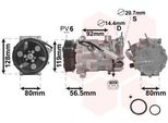 Van Wezel 0900K242 - Compressore Aria Condizionata Oe 6453QL Per Berlingo, C4 (La), C4 G-Picasso I (Ua), C4 I (Lc), C4 Picasso I (Ud), C5 Iii (Rd), C5 Iii (Rw), 307, 307 Sw (3H), 308 I, 308 Sw I, Partner, Partner Tepee