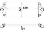 Mahle Ci 17 000S - Intercooler Oe 0384E7 Per Jumpy (U6U), Jumpy (B), Scudo, Ulysse, 806 (221), 806 Van (Af), Expert (224), Expert (222), Expert (223)