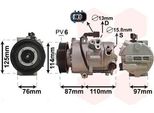 Van Wezel 8200K301 - Compressore Aria Condizionata Oe 97701 3Z500 Per I40 (Vf)