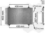 Van Wezel 09005231 - Condensatore Aria Condizionata Oe 6455CX Con Essiccatore Per DS5, DS4, C4 Picasso I (Ud), C4 Ii (Nc), C4 I (Lc), C4 G-Picasso I (Ua), C4 (La), Berlingo, DS5 (Kf), DS4 (Nx), Rcz, Partner Tepee, Partner, 5008 I, 308 Sw I, 308 I, 308 Cc (4B), 307, 307 Sw (3H), 307 Cc (3B), 3008 (0U)