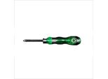 Inf Cacciavite A Cricchetto Telescopico 6X155, Verde, Magnetico, Multi-Bit