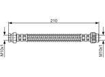 Bosch 1 987 476 867 - Tubo Freno Oe 4806 C0 Per C2 (Jm), C2 Enterprise (Jg), C3 I (Fc, Fn), C3 Pluriel (Hb), 1007 (Km)